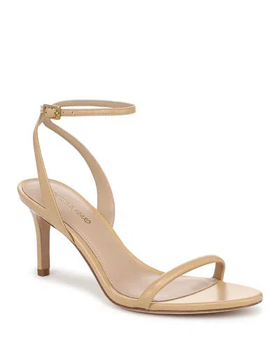 Veronica Beard Sylvie Leather Ankle-strap Sandals In Wheat