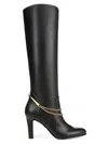 Veronica Beard Tarian Tall Chain Boot In Black