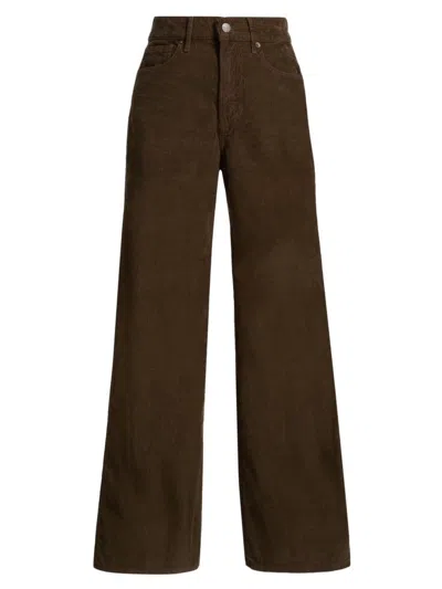 Veronica Beard Women's Taylor Corduroy High-rise Pants In Brown
