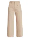 VERONICA BEARD WOMEN'S TAYLOR HIGH-RISE FRONT-POCKET CROPPED WIDE-LEG JEANS