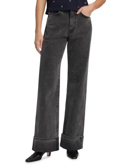 Veronica Beard Women's Taylor High-rise Wide-leg Jeans In Gray