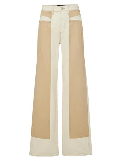 Veronica Beard Taylor Wide Leg Jeans In Brown