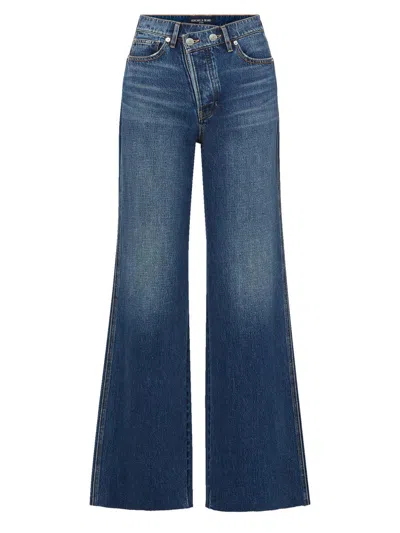 Veronica Beard Taylor High-rise Wide-leg Jeans In Blue