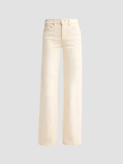 Veronica Beard Women's Taylor Mid-rise Wide-leg Jeans In Ecru