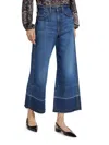Veronica Beard Women's Taylor Wide-leg Crop Jeans In Blue