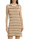 Veronica Beard Templeton Dress In Desert Khaki Off White