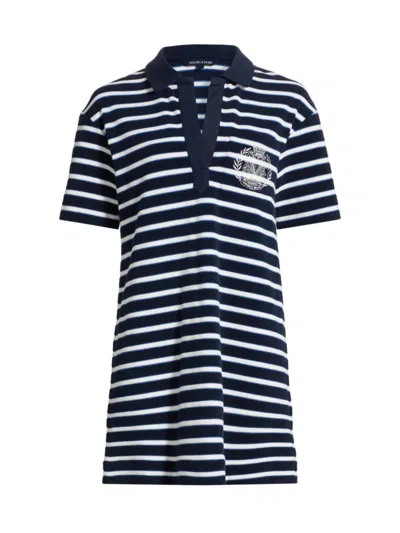 VERONICA BEARD WOMEN'S TERRENCE COTTON-BLEND STRIPE POLO DRESS