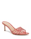 Veronica Beard Tia Jelly Slide Stiletto Sandals In Persimmon