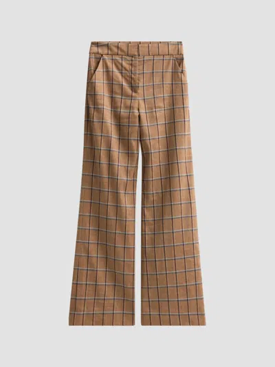 Veronica Beard Women's Tonelli Plaid Flared Pants In Ochre Multi