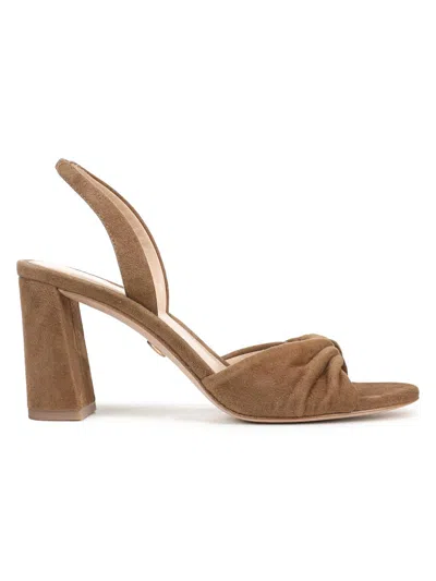 Veronica Beard 75mm Tullia Suede Block-heel Sandals In Brown