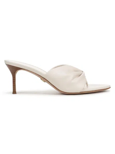 Veronica Beard 65mm Tullia Leather Thong Sandals In White