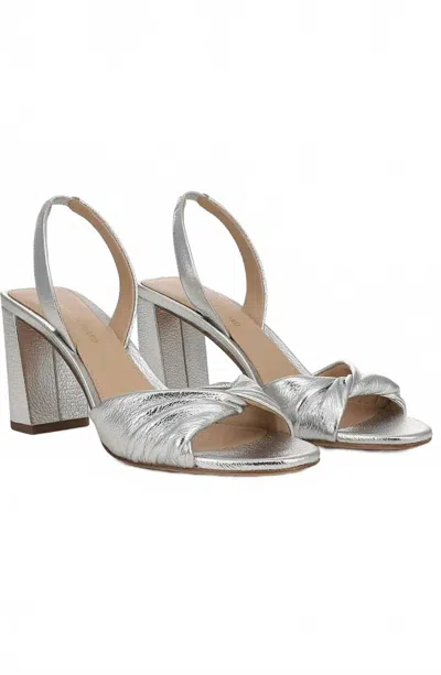 Veronica Beard Women's Tullia Metallic Leather Slingback Sandal In Silver