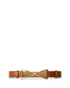 Veronica Beard V Leather Belt In Brown