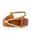 Veronica Beard V Leather Belt In Brown