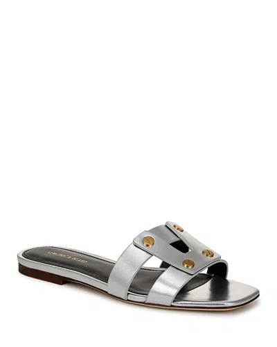 VERONICA BEARD WOMEN'S VIA LEATHER SLIDE SANDALS