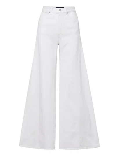 Veronica Beard Vicki High Rise Extra Wide Leg Jeans In White