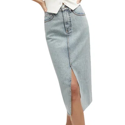 Veronica Beard Women's Victoria Denim Skirt In Silverwood Spark In Blue