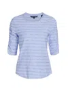 Veronica Beard Waldorf Ruched T-shirt In Blue