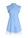 Veronica Beard Westcott Button-front Mini Dress In Gray
