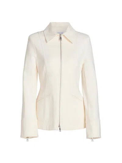 Veronica Beard Women's Willis Two-way Zip Jacket In White
