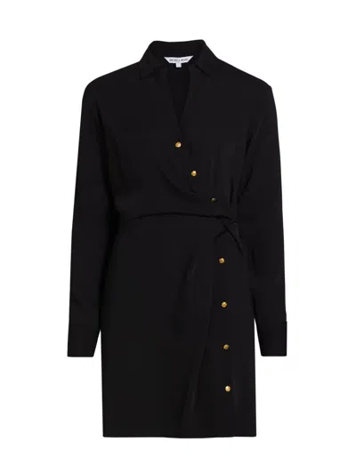 Veronica Beard Women's Wright Twist Mini-shirtdress In Black
