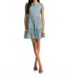 Veronica Beard Yulianna Floral Tiered Button-front Mini Dress In Blue