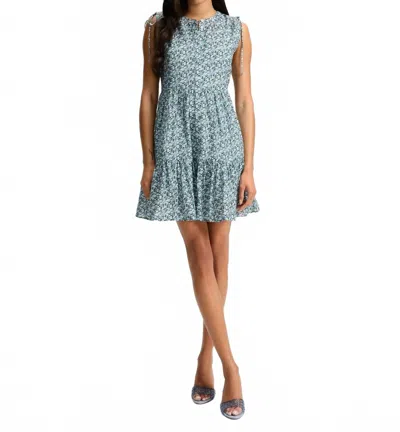 VERONICA BEARD WOMEN'S YULIANNA FLORAL MINI DRESS IN LAKE MIST MULTI