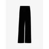 Veronica Beard Womens  Alex Wide-leg Woven Trousers In Black