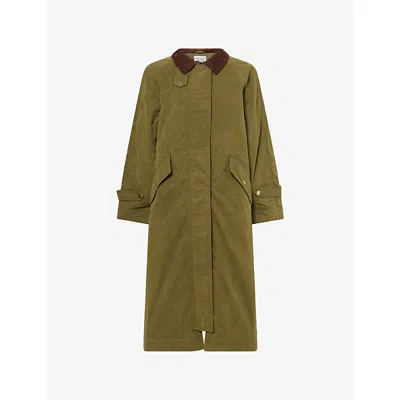 Veronica Beard Womens Army Dietz Padded Cotton-blend Jacket In Green