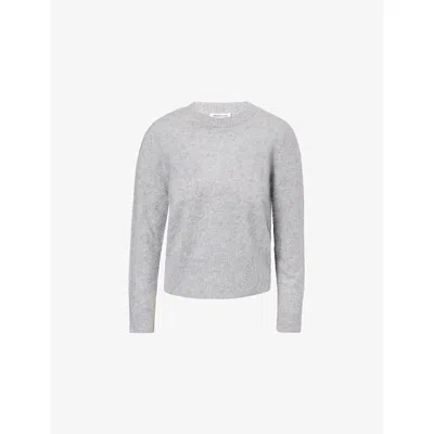 Veronica Beard Womens  Pippen Brushed Cashmere Jumper In Gray