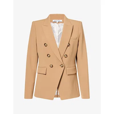 Veronica Beard Womens Heritage Khaki Miller Single-breasted Woven Jacket