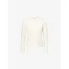 Veronica Beard Womens  Pippen Brushed Cashmere Jumper In White
