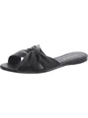 Veronica Beard Seraphina Twisted Leather Slide Sandals In Black