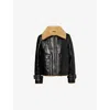 Veronica Beard Womens  Danika Shearling Jacket In Black