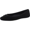 Veronica Beard Beatrix Suede Bow Ballerina Flats In Black