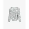 Veronica Beard Farah Printed Silk-blend Blouse In Ecru Multi