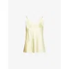 Veronica Beard Womens Pistachio Johanan Lace-trim Stretch-silk Camisole Top In Neutral