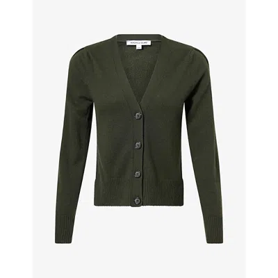 Veronica Beard Womens  Solene V-neck Cashmere Cardigan In Loden