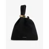 Veronica Beard Womens Swing Suede Clutch Bag Black In Black
