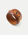 Veronica Beard Wood Embellished Bangle In Multi