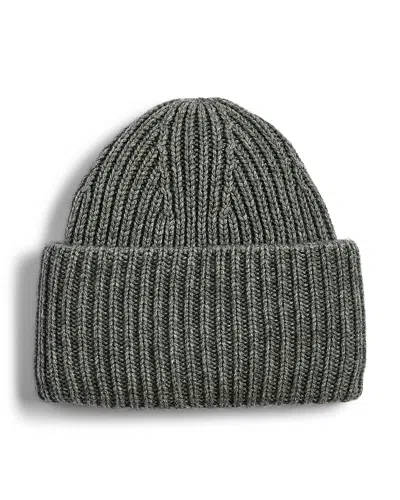 Veronica Beard Wool & Cashmere Foldover Beanie In Green