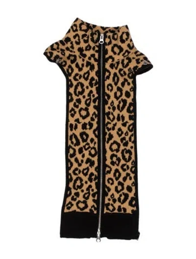 Pre-owned Veronica Beard Wool Animal Print Dickey In Blue