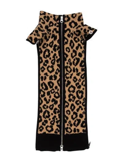 Pre-owned Veronica Beard Wool Animal Print Dickey In Brown