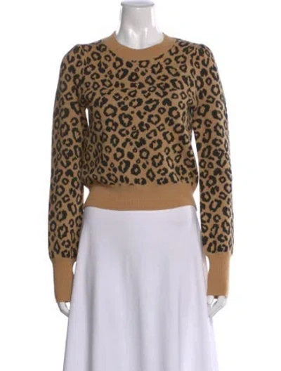 Pre-owned Veronica Beard Wool Animal Print Sweater