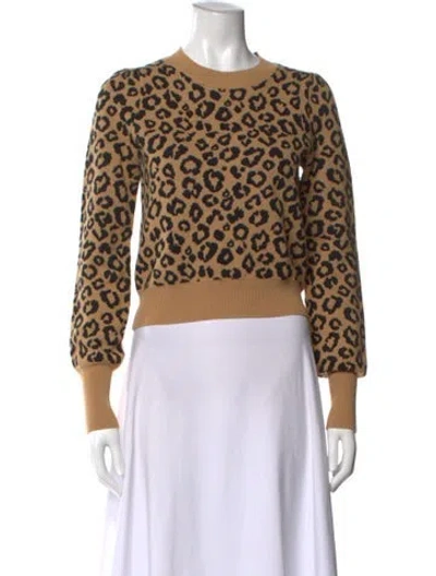 Pre-owned Veronica Beard Wool Animal Print Sweater