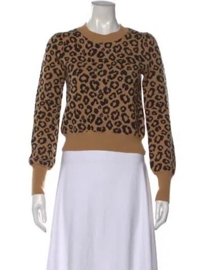Pre-owned Veronica Beard Wool Animal Print Sweater