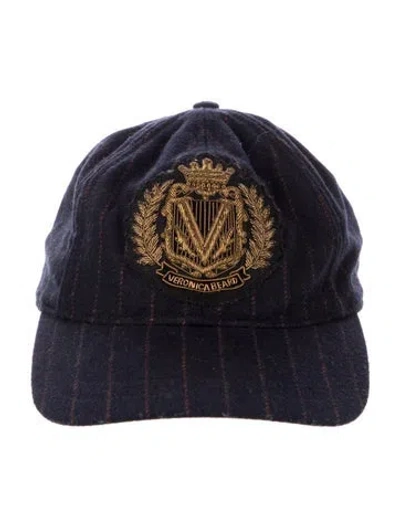 Pre-owned Veronica Beard Wool Baseball Hat In Blue