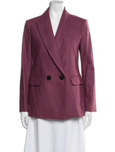 Pre-owned Veronica Beard Wool Blazer In Burgundy