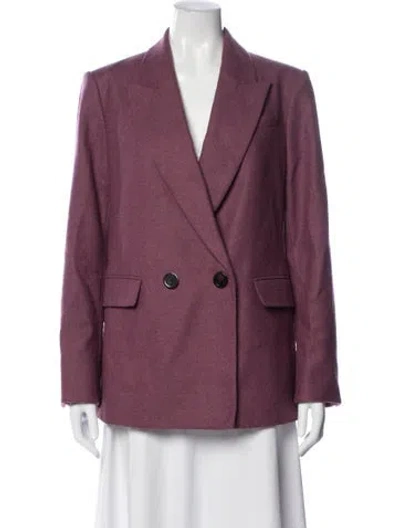 Pre-owned Veronica Beard Wool Blazer In Burgundy