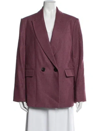 Pre-owned Veronica Beard Wool Blazer In Burgundy